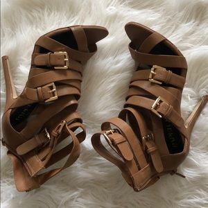 Lighter Brown strappy gladiator style heels